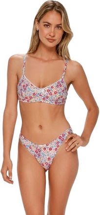 Swim Systems Pom Pom Annalee Underwire Bikini Swimsuit Top in Prairie Petals at Nordstrom, Size 3X-Large
