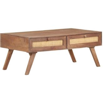 vidaXL Mesa De Centro De Madera Maciza De Mango 100x60x40 Cm Vidaxl