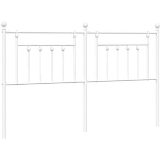 vidaXL Cabecero De Metal Blanco 160 Cm Vidaxl