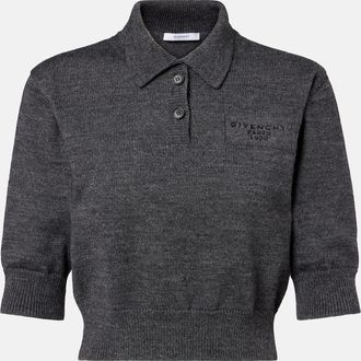 Givenchy Polo cropped in lana e alpaca