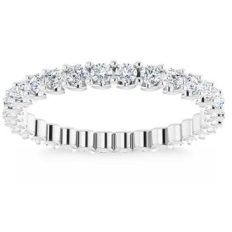 Pompeii3 3/4Ct Diamond Eternity Ring 14k White Gold U Prong