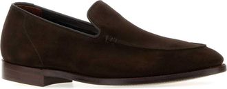Crockett & Jones Mens Suede Loafer Brown