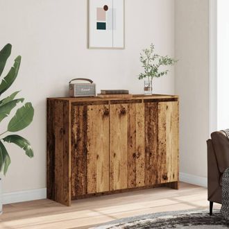 Berkfield Home Sideboard Old Wood 102x33x75 cm Engineered Wood in Brown | Size: 102 x 33 x 75 cm
