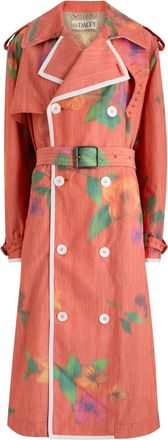 S.S.Daley Trench Edna a fiori - Rosso