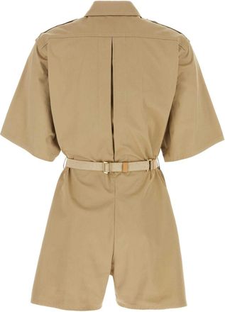 Prada Womens Bodysuit Beige Cotton Bodysuits
