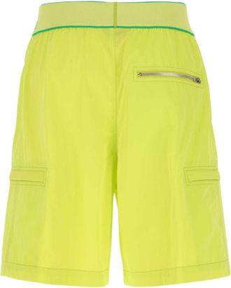 Bottega Veneta Mens Acid Green Nylon Bermuda Shorts 7214 Exterior