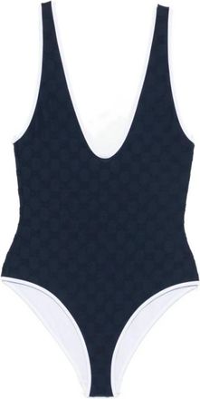 Gucci One-piece, female, Blue, Size: M GG Swimsuit