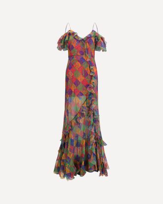 Etro Long silk Dress Female 42