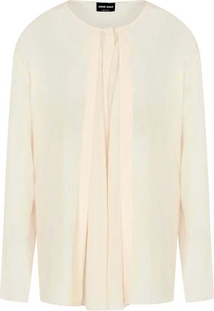 Giorgio Armani Overhemden, Dames, Beige, L, Dune Shirt