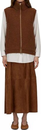 Herno Wool Vest In Carmello