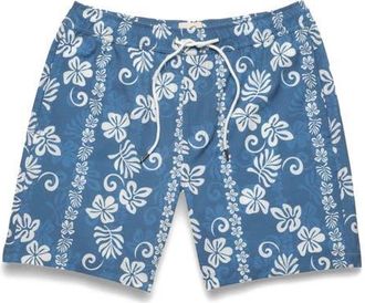 Surfside Supply Co. Jimmy 6.5 Palm Volley in Blue Hawaiian at Nordstrom, Size Xx-Large