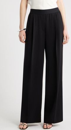 Nordstrom Pleat Front Pull-On Pants in Black at Nordstrom, Size Xx-Small