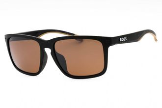 HUGO BOSS BOSS 1542/F/S 0087 6A Matte Black Beige/Brown Polarized High Contrast Oleophobic