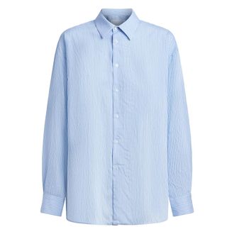Dondup Shirts, female, Blue, Size: XS Camicia in Riga Fluida