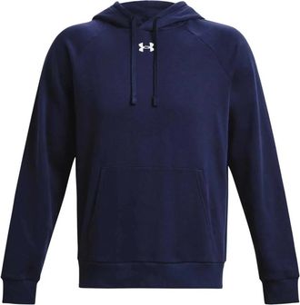 Under Armour Rival Fleece Hoodie - Heren - Sportshirts - Blauw - S - Katoen - Fitness