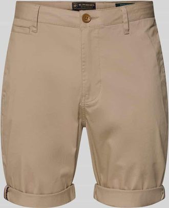 Superdry Regular Fit Shorts mit M&uuml;nztasche in Sand, Gr&ouml;&szlig;e 28