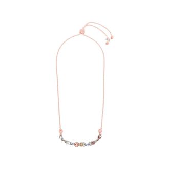 Forte_Forte Necklaces, female, Pink, Size: ONE SIZE Braided Strings and Crystals Necklace