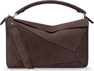 Loewe Large Puzzle Bag - Heren - Handtassen - Bruin - ONE Size - Katoen - Tassen