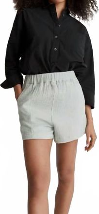 Madewell Lightspun Easy Pull On Shorts In Pale Celadon Green