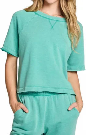 Chaser Amelia Pullover Tee In Clover