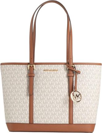 Michael Kors Jet Set Travel Grote Logo Tote - Dames - Shoppers - Wit - ONE Size - Polyester - Tassen