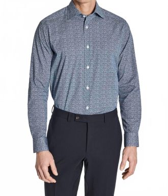Jack Victor Marquis Floral Print Shirt In Navy