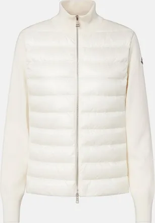 Moncler Down-paneled virgin wool cardigan