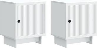 vidaXL Armario De Noche 2 Uds. 43 X 34,5 X 50 Cm Madera De Ingenier&iacute;a Vidaxl