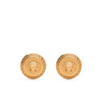 Versace Metalen Oorbellen Stijlvolle Mode Sieraden - Dames - Oorbellen - Bruin - ONE Size - Accessoires