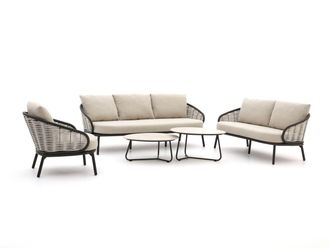 Apple Bee Pine Key stoel-bank loungeset 5-delig 6-zits