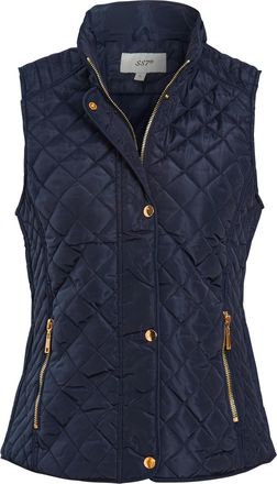 SS7 Womens Gilet Bodywarmer Jacket Quilted Sleeveless Waistcoat Navy