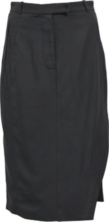 Altuzarra Side Slit Skirt in Black Wool