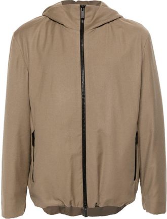 Giorgio Armani virgin wool jacket - men - Elastane/Virgin Wool/Polyester - 52 - Brown