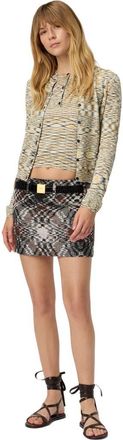 Missoni Mini Skirt In Jacquard Fabric in Black & Brown at Nordstrom, Size 40 It