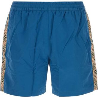 Burberry Blue Check Swim Shorts