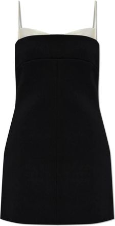 Entire studios Spaghetti Strap Jurk - Dames - Feestkleedjes - Zwart - M - Leer - Kleedjes
