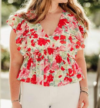 Entro Orchid Ripple Top In Pink