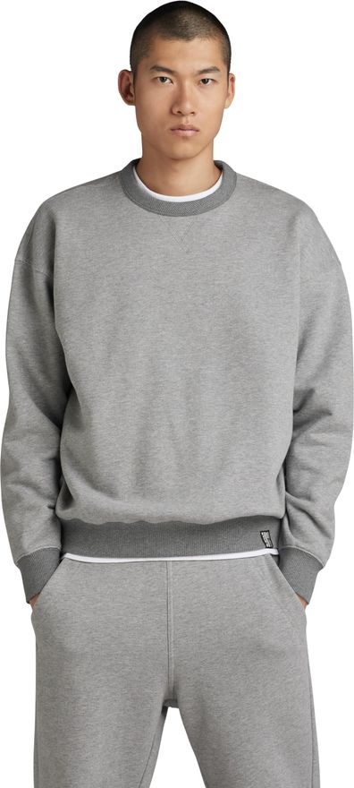 G-Star Herren Sweater 'Essential Loose' – Unisex, Lockerer Schnitt, Rundhals, In Dunkelgrau/Schwarz