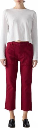 Amo Womens Easy Army Trouser In Pinot
