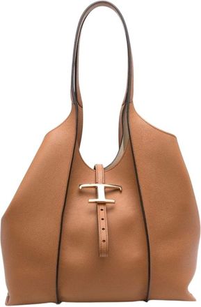 Tod's Tods, Tote Bags, female, Brown, Size: ONE SIZE T Timeless Small Shopping Bag
