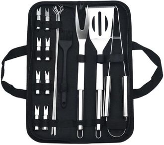 OEM Nazalus - Juego De Barbacoa De Acero Inoxidable De 16 Piezas, Herramienta Combinada Para Barbacoa, Juego Multifuncional Para Barbacoa Al Aire Libre, 1