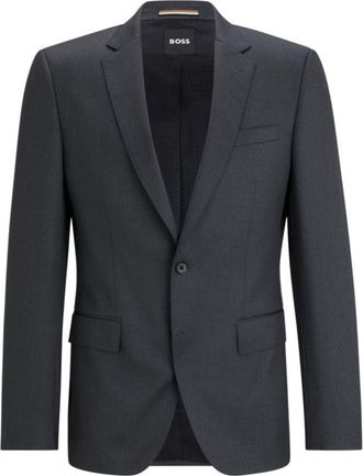 BOSS Single-breasted jacket in virgin-wool serge