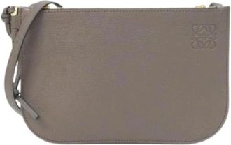 Loewe Pre-owned Cross Body Bags, female, Gray, Size: ONE SIZE Pre-owned Gate Goat Shoulder Bag