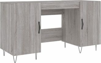 vidaXL Escritorio Madera De Ingenier&iacute;a Gris Sonoma 140x50x75 Cm Vidaxl