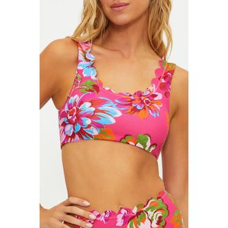 Beach Riot Madison Floral Bikini Top in Sugar Bloom at Nordstrom, Size X-Small