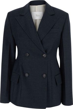 Tela Florence Double-Breasted Wool Blazer