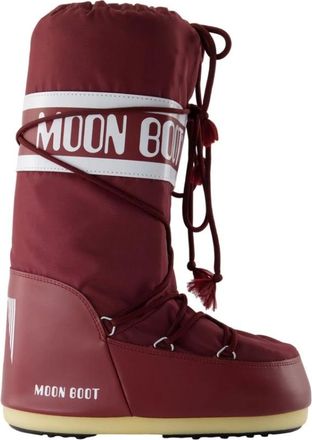 Moon Boot Moon Boot, Winter Boots, female, Red, Size: 5 US Burgundy Synthetic Icon Boots