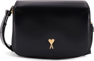 Ami Leather shoulder bag with logo monogram