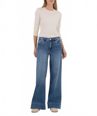 Kut from the Kloth Maya High Rise Wide Leg Jeans In Amuse Wash