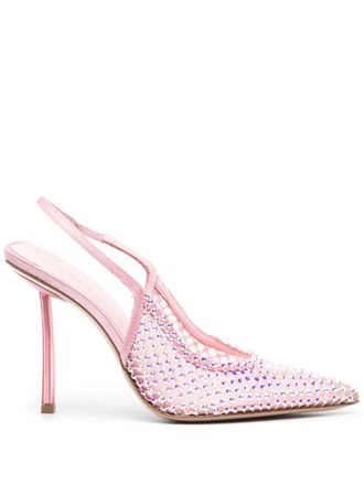 Le Silla Gilda 100mm crystal-embellished pumps - Pink